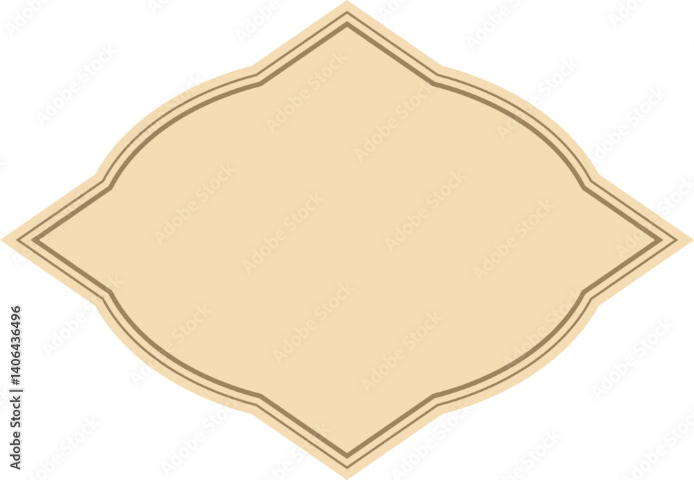 Poster label frame design element set