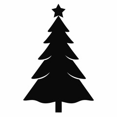 cristmas tree vector icon white background