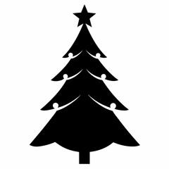 cristmas tree vector icon white background