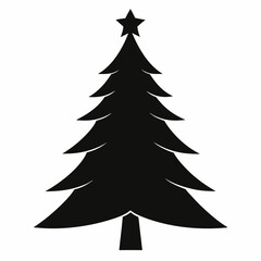 cristmas tree vector icon white background