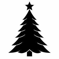 cristmas tree vector icon white background