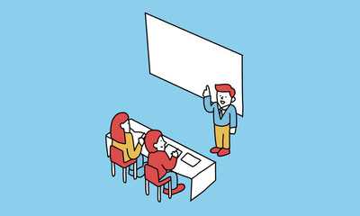授業・テスト・試験・説明会・セミナーなどのイメージイラスト