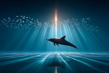 Dolphin Underwater Sunlight