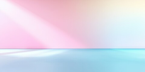 Fototapeta premium Pastel Pink and Blue Gradient Studio Background with Soft Lighting