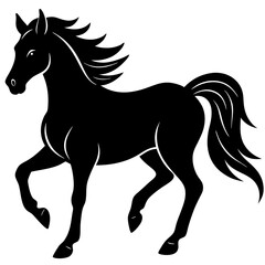 black horse vector