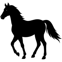 black horse vector