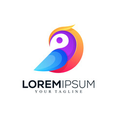 Abstract owl logo design