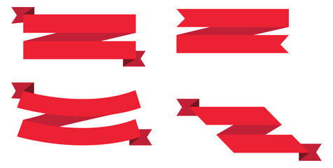 Simple ribbons Vector