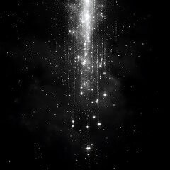 Obraz premium Silver Rain Sparkling Particles Abstract Bokeh Lights Soft Elegant Background Texture photo