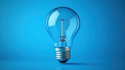 Illuminated light bulb against a vibrant backdrop