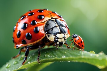 Ladybug Among the Leaves