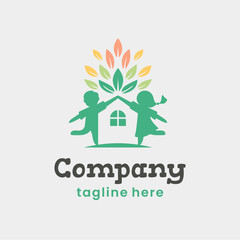 Natural Kids House Logo Design