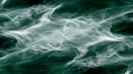 Abstract Swirling Green Smoke Design