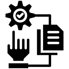 Information Management Glyph Icon Style