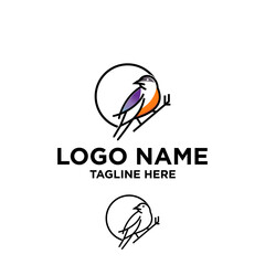 minimalist bird logo,line bird logo