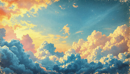 Vintage style of cloud and sky HD background
