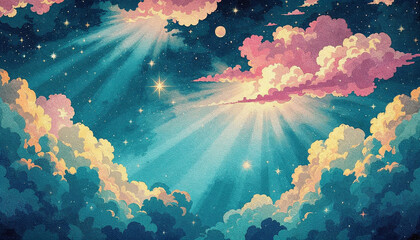 Vintage style of cloud and sky HD background