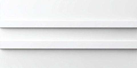 Obraz premium Two Empty White Shelves on a White Wall