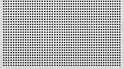 Perforated metal panel with circular holes