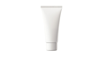 Isolated white tube of cream on a transparent background 