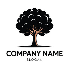 Strong, stylized tree logo