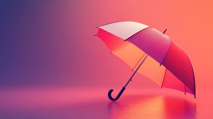 3d style gradient color umbrella