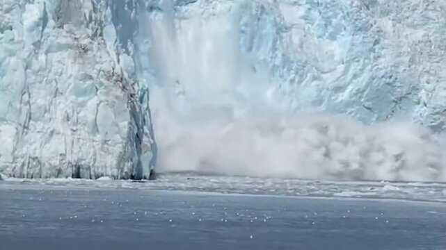 Massive Glacier Collapse Into the Ocean