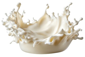 Splash of milk or cream isolated on white background