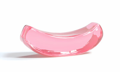 Pink gel swatch, isolated on white, cosmetic product