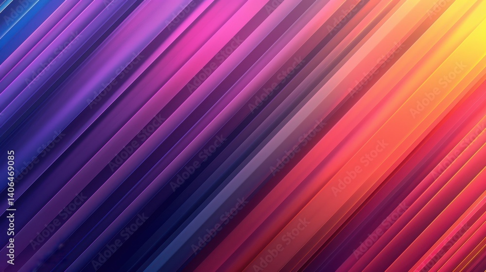 Poster colorful abstract background with slanted or diagonal lines. bright and vibrant colors blending smoo