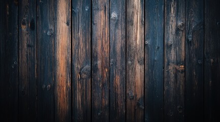 Naklejka premium Dark weathered wooden planks