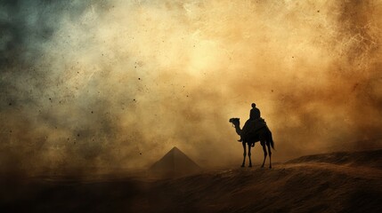 Fototapeta premium A quiet scene on the Giza Plateau in Egypt.