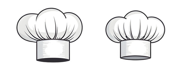 Chef hats clipart artwork for culinary professionals kitchen environment creative graphic design,isolated, transparent background, cut out