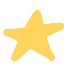 Hand-drawn yellow star icon