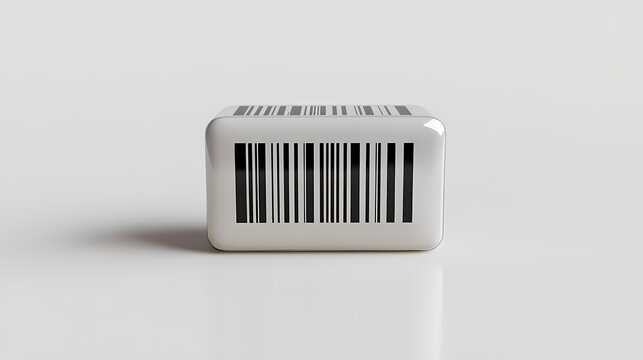 Cubic barcode on white background; retail, commerce, data - Powered by Adobe