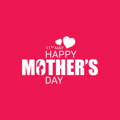 Happy Mother's Day logo flyer creative template background card design idea social media post illustration, A Celebration of Love, I Love My Mom, Mom and Baby in a Heart