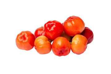 Acerola cherry isolated on white background