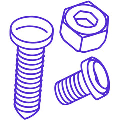Versatile Screws Vector Illustration