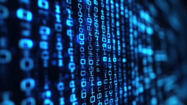 Abstract digital binary code background