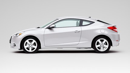 Sleek white coupe elegant design automotive photography clean modern car image