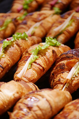 Deliciously crafted croissants displayed at a pastry event