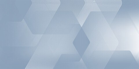 White abstract background with dynamic wavy hexagon texture simple. vector illustration