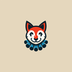 Obraz premium Fox clown logo