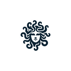 Minimalist medusa logo © Fajarhidayah11