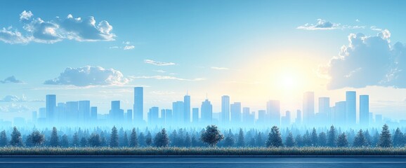 Fototapeta premium Sunny Cityscape