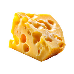Piece of delicious cheese cut out