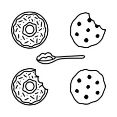 sweet food vector collection