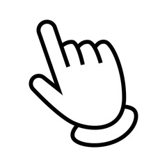 swipe hand cursor vector flat icon
