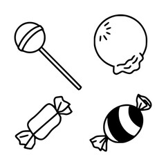 candy line art set