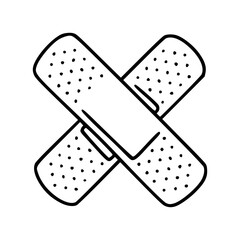 first aid plaster vector artwork